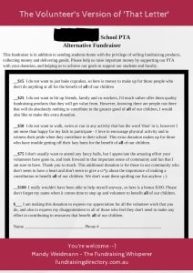 alternative fundraiser pta letter donation