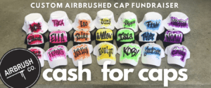 airbrush caps fundraiser